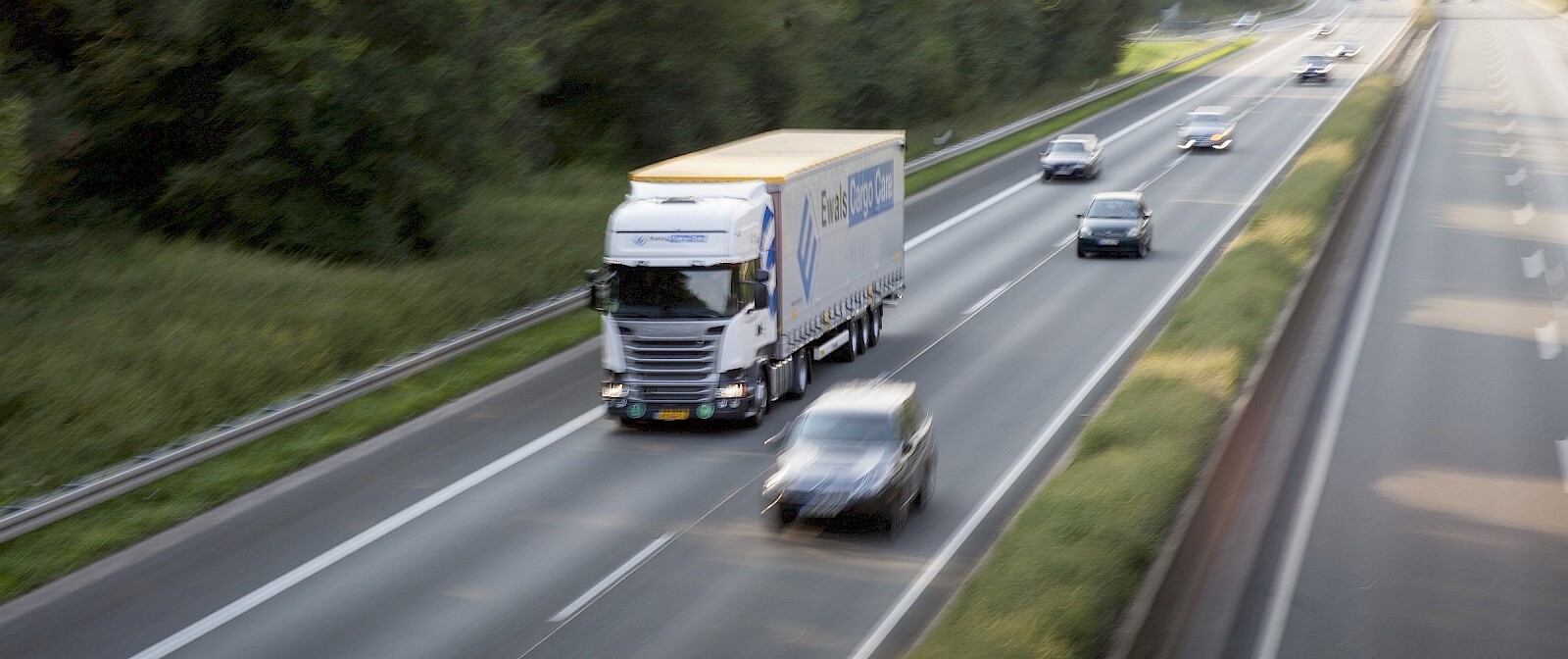 truck driving highway