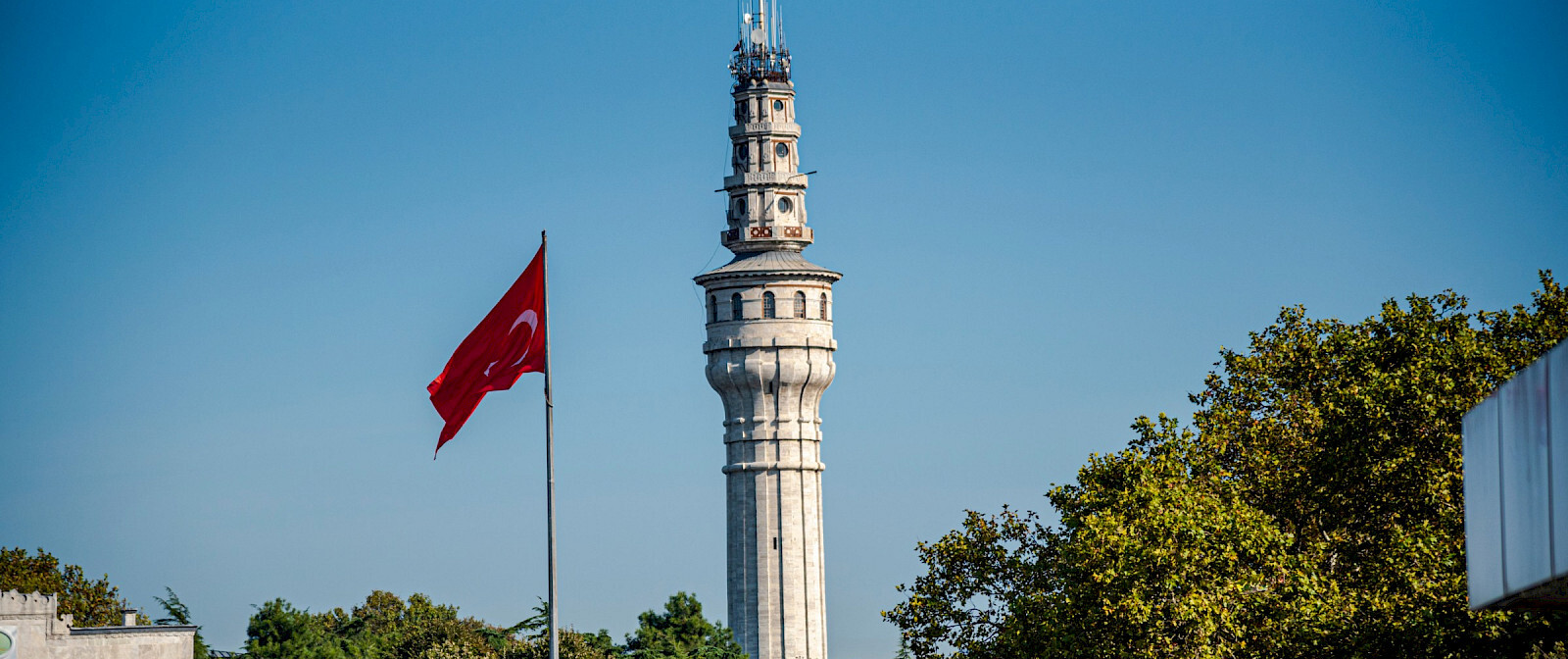 turkey flag and tower