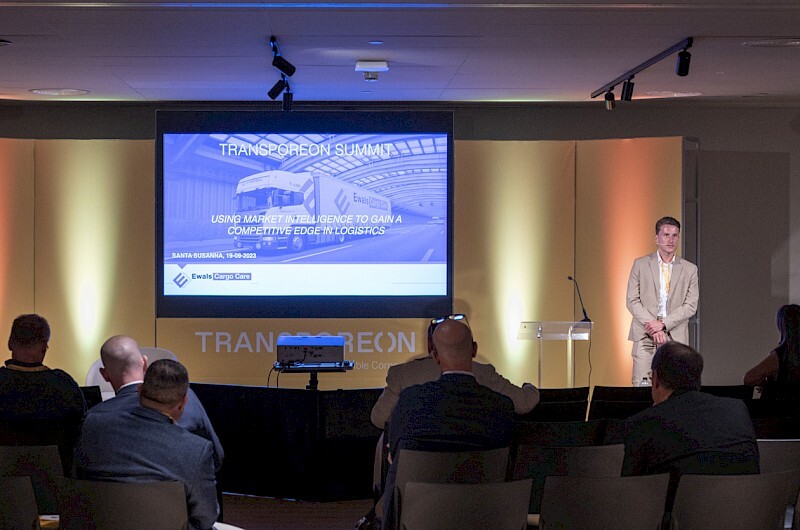 man giving presentation market intelligence